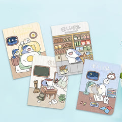 4pcs Cartoon Coil A5 Notebooks - 80 Sheets - Office/School/Birthday