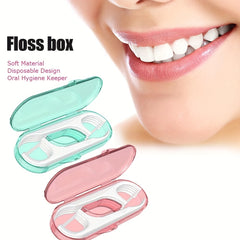10 Pack Portable Floss Dispensers Deep Cleaning Anti Slip Hygienic for Travel