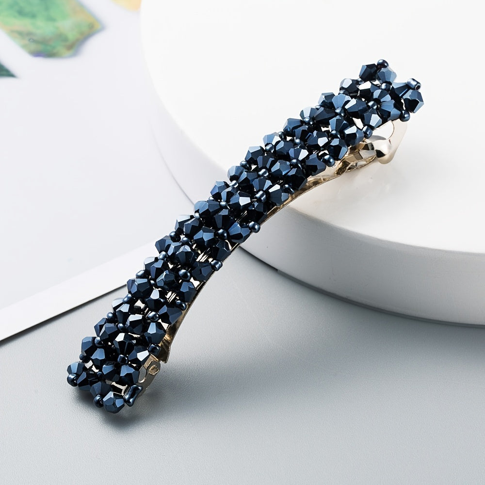 Crystal Solid Hairclip Bridal Wedding Hairpin Barrette
