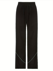 Loose Elastic Waist Cargo Pants with Side Pocket