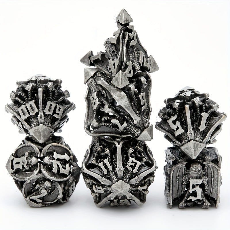 7pcs Metal Polyhedral Dice Set for Role Playing Game