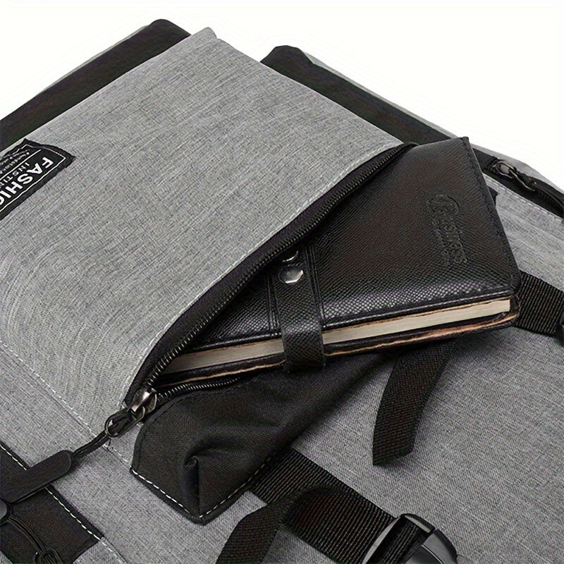 Large Capacity Double Shoulder Backpack with Flap