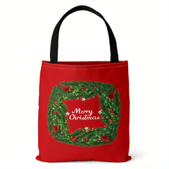Christmas Canvas Bag Lightweight Shoulder Bag Tote Bag Handbag Shopping Bag