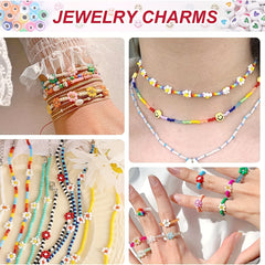 3500pcs 24 Colors 4mm Glass Rice Beads Set Seed Bead DIY Jewelry Making