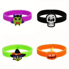 Halloween Silicone Bracelet Cartoon Waterproof Stretch Soft Rubber