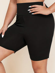  Solid Tummy Control High Rise Biker Shorts