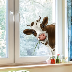 Cow Window Sticker Creative Animal Wall Film Home Decor