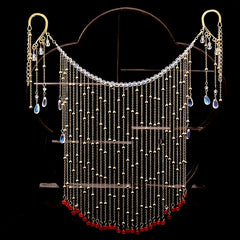 Hanfu Ancient Style Veil Tassel Ears Costume Cover Face Jewelry