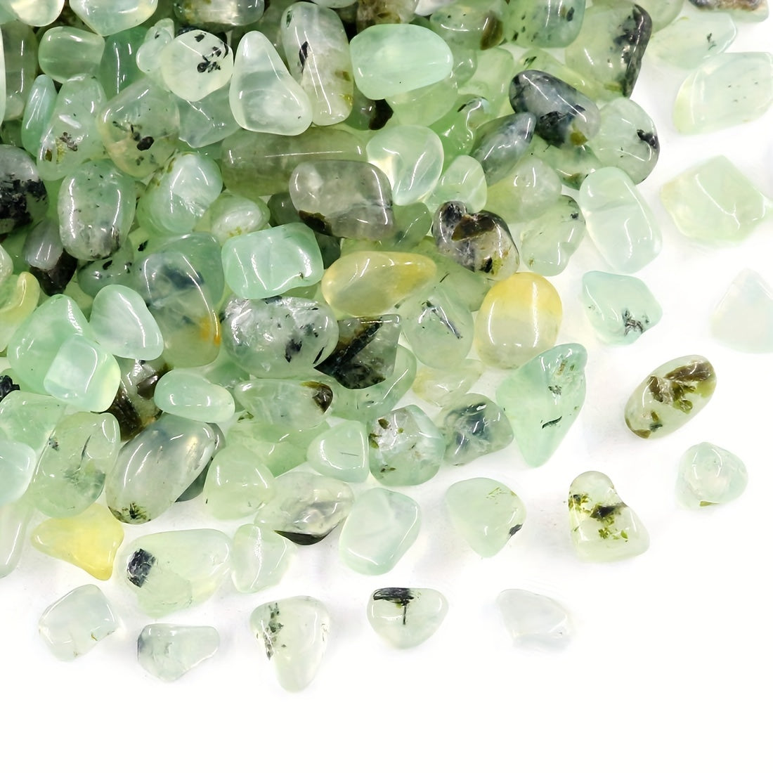 100g Natural Green Grape Stone Chips Polished Tumbling Gravel Healing Crystals
