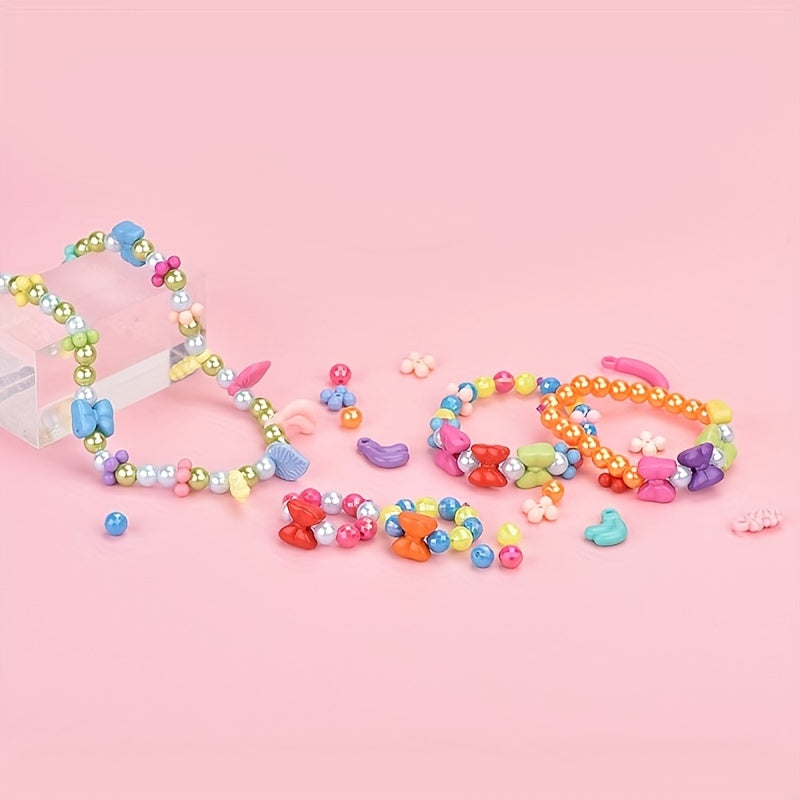 DIY Charm Bracelet Making Kit 240pcs Beads Chains Craft Girls Gift Set