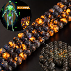 50-100pcs Yooperlite Glow Stone Beads Healing Energy Chakra UV Reactive Syenite