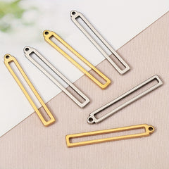 10pcs Stainless Steel Gold/Silver Rectangular Frame Pen