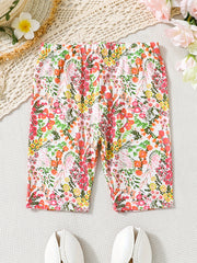 Girls' Graffiti Skinny Shorts Leggings for Outwear Dance Bike Shorts