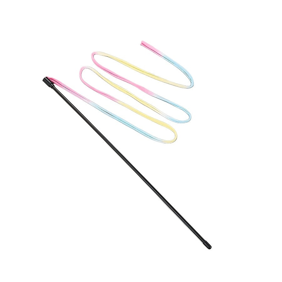 Interactive Cat Toys Wand Rainbow String Teaser
