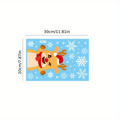 3pcs Christmas Snowflake Window Cling Stickers For Glass Xmas Decorations