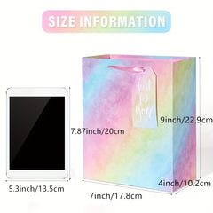 4 Pack Glitter Gift Bags with Tissue Paper for Special Occasions