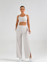 High Waist Wide Leg Sports Pants Stretchy Yoga Fitness Dance Pants