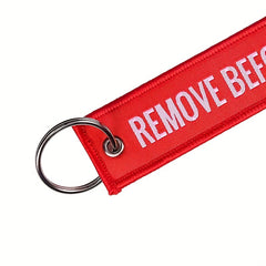 Aviation Enthusiast REMOVE BEFORE FLIGHT Key Chain