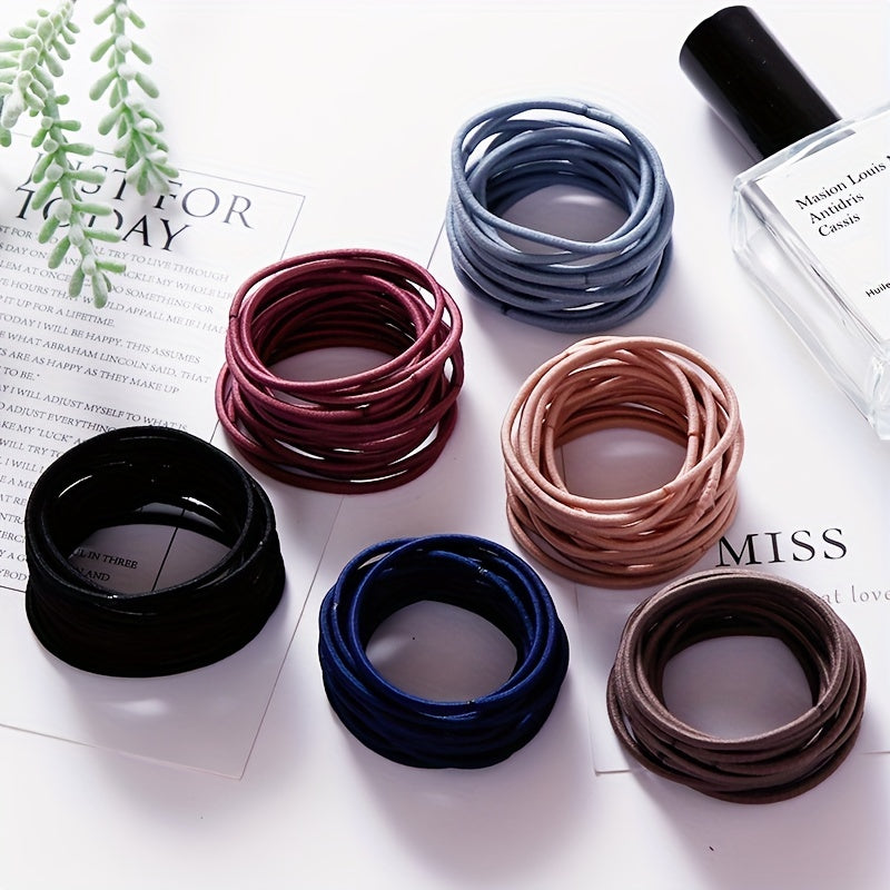 50pcs Colorful Elastic Hair Bands Women Headband Hair Accessories