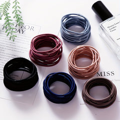 50pcs Colorful Elastic Hair Bands Women Headband Hair Accessories