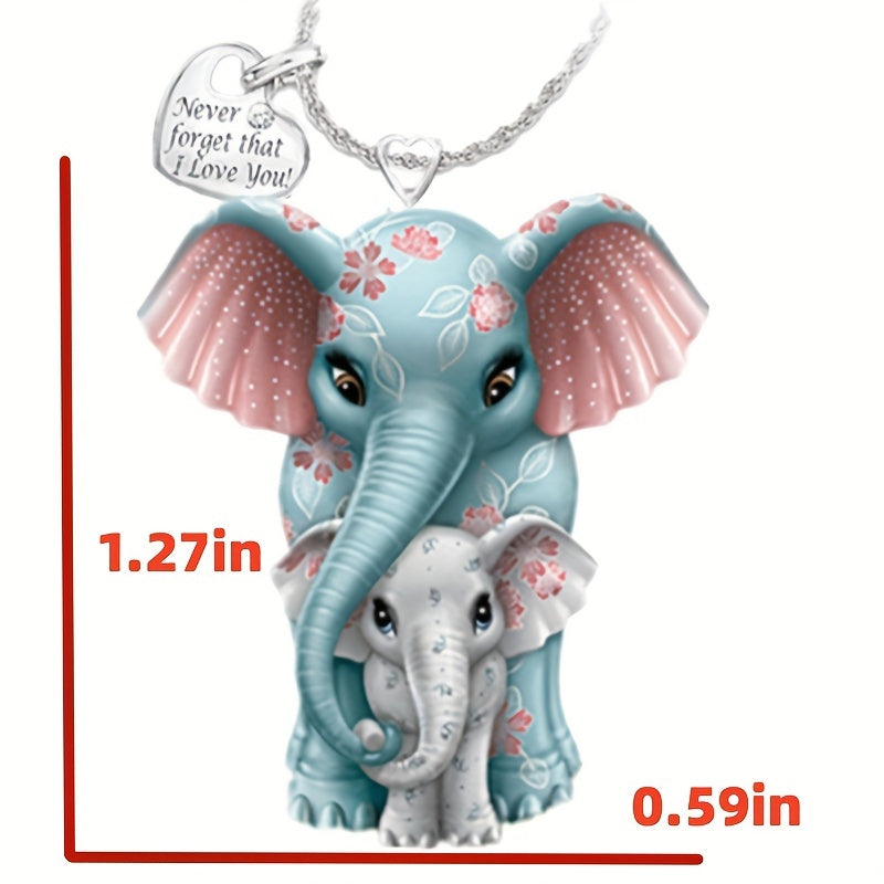 Elephant Pendant Necklace Lovely Heart Letter Butterfly Mothers