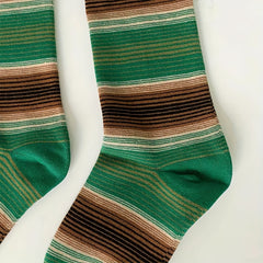 Striped Colorblock Knee-High Socks