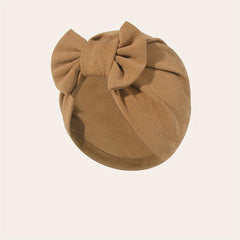 Big Bowknot Turban Cap Solid Head Scarf Beanie Hat Elastic Lightweight Head Wrap