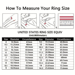 925 Silver Red Love Faux Gemstone Ring Wedding Banquet Jewelry Gift