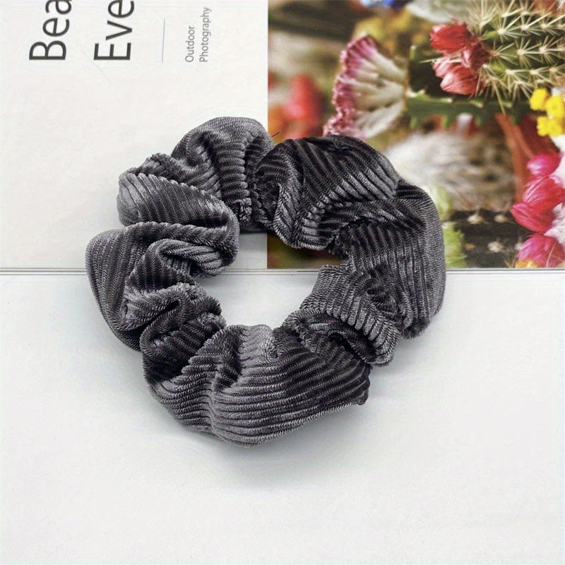 Ladies Large Scrunchie Hair Rings Retro Ponytail Holder Hair Accessories
