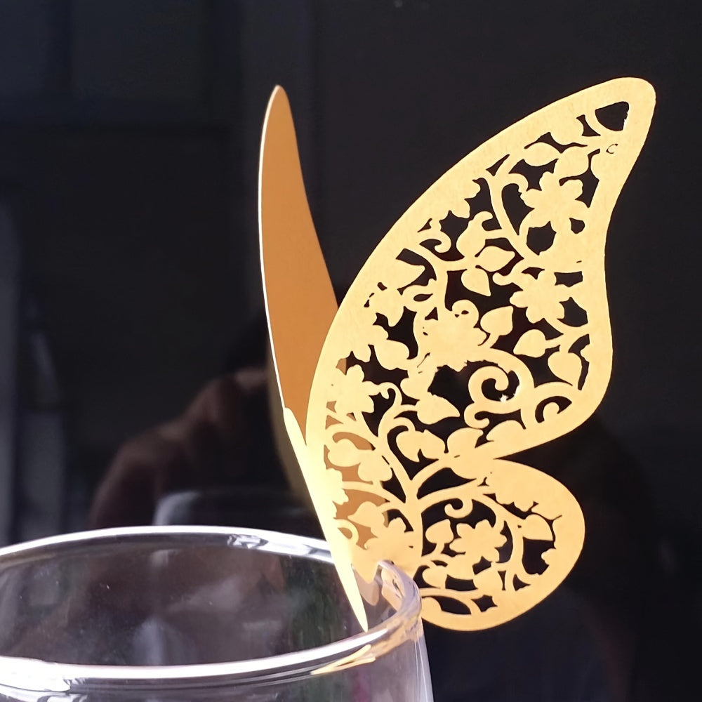 30pcs Laser Cut Butterfly Place Cards for Wedding Party