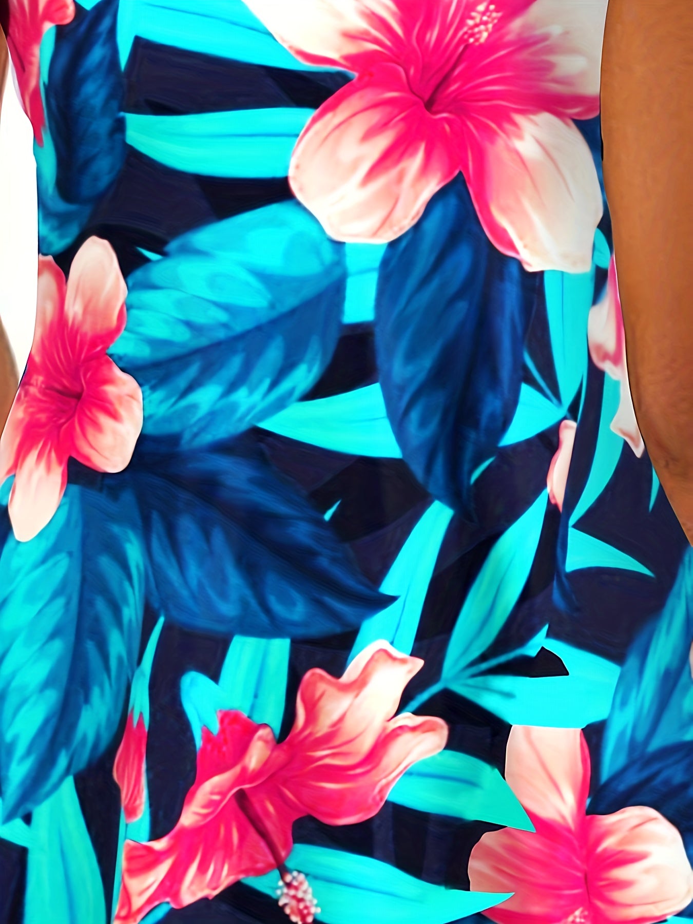  Floral Print Tankini Set: Cami Top & Shorts Swimsuit 2 Piece