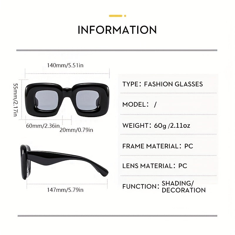Oversized Square Sunglasses Thick Frame Sun Glasses Driving UV400