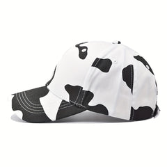 Cow Pattern Printed Baseball Cap Casual Dad Hat Adjustable Sun Hat For Women