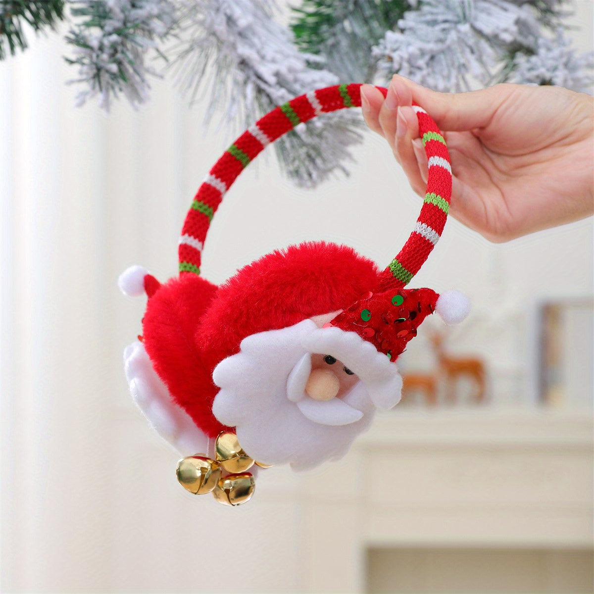 Christmas Elf & Snowman Ear Headbands with Bells