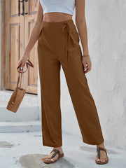 Minimalist Wide Leg High Waist Pants for Women