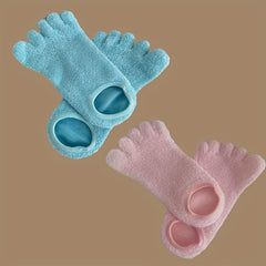 Fuzzy Toe Socks 5 Pairs Moisturizing Crew Socks Women's Stockings & Hosiery