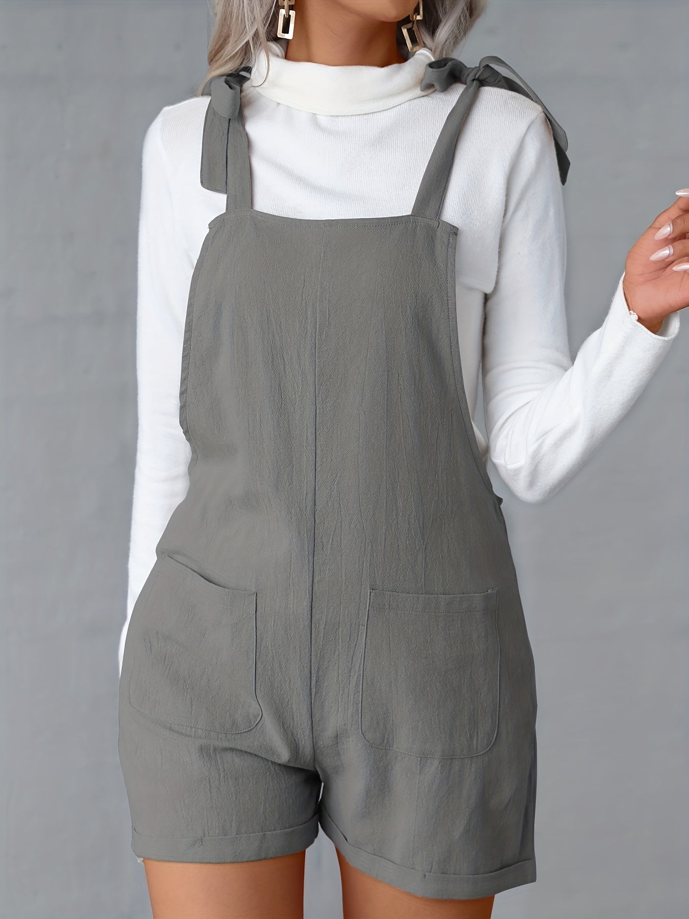 Casual Sleeveless Jumpsuit with Dual Pockets for Women