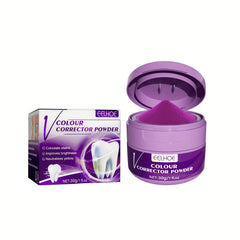 Purple Tooth Whitening Powder for Brighter Smiles