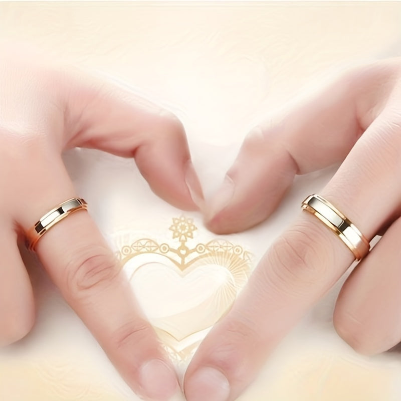 Titanium Steel Couple Ring Wedding Ring 4mm 6mm Wide Band Ring Men Women Love