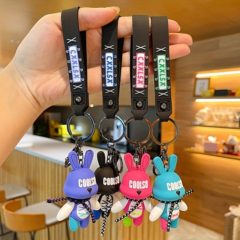 Violence Rabbit Keychain Pendant For Men Cartoon Toy Bag Accessories