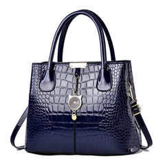 Crocodile Embossed Handbag PU Leather Shoulder Bag