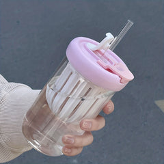 550ml Big Belly Tea Water Filter Straw Cup