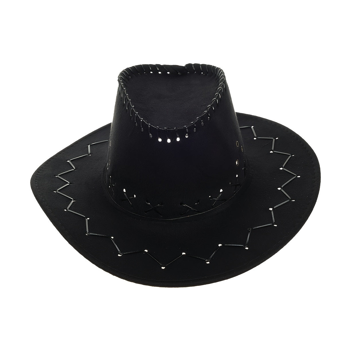 Suede Wide Brim Cowboy Hat for Women Men - Unisex Western Hat