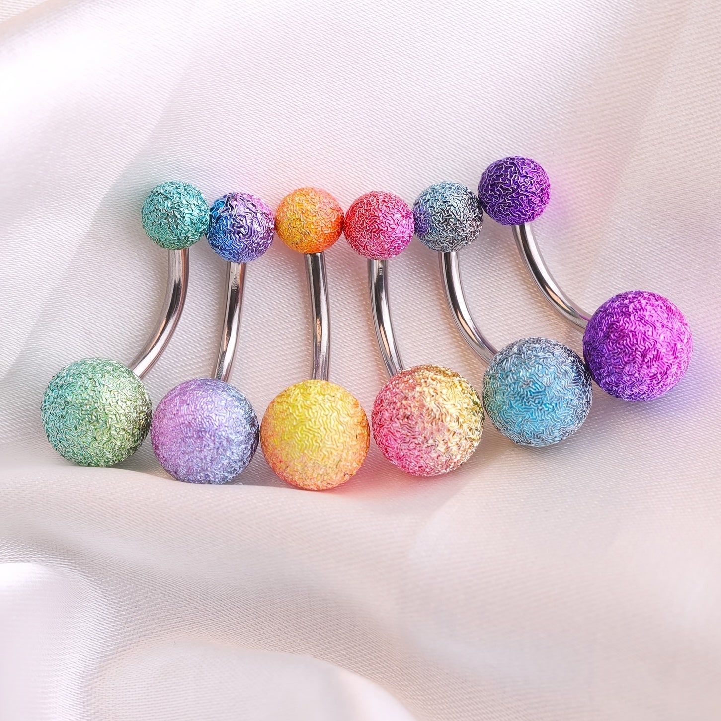 Mix Stainless Steel Barbell Ball Cap Stud Body Piercing