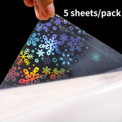 Holographic Laser Transparent Stickers A4 Vinyl Self Adhesive Waterproof Film