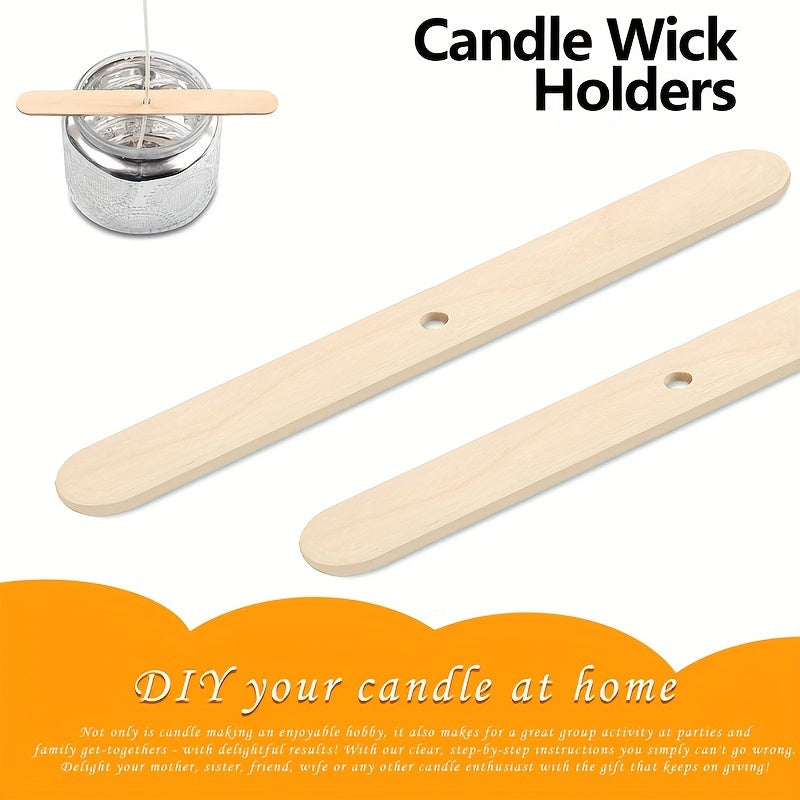 50pcs Wooden Candle Wick Holders Wax Wick Fixed Sticks Candle Centering Device
