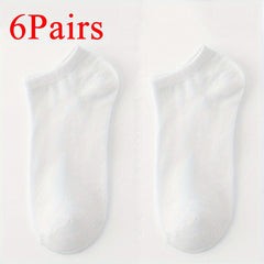 6 Pairs Cotton Mid-Calf Socks for Men and Women