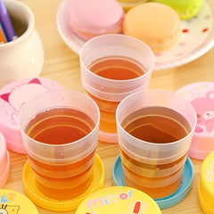Cartoon Retractable Water Cup Portable Mini Cup for Outdoor Travel