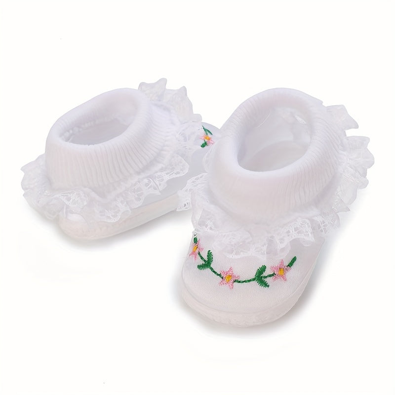 Flower Sneakers for Baby Girls Lightweight Non Slip Shoes Spring Autumn