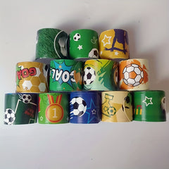 12pcs Soccer Pattern Slap Bracelet for Soccer Party